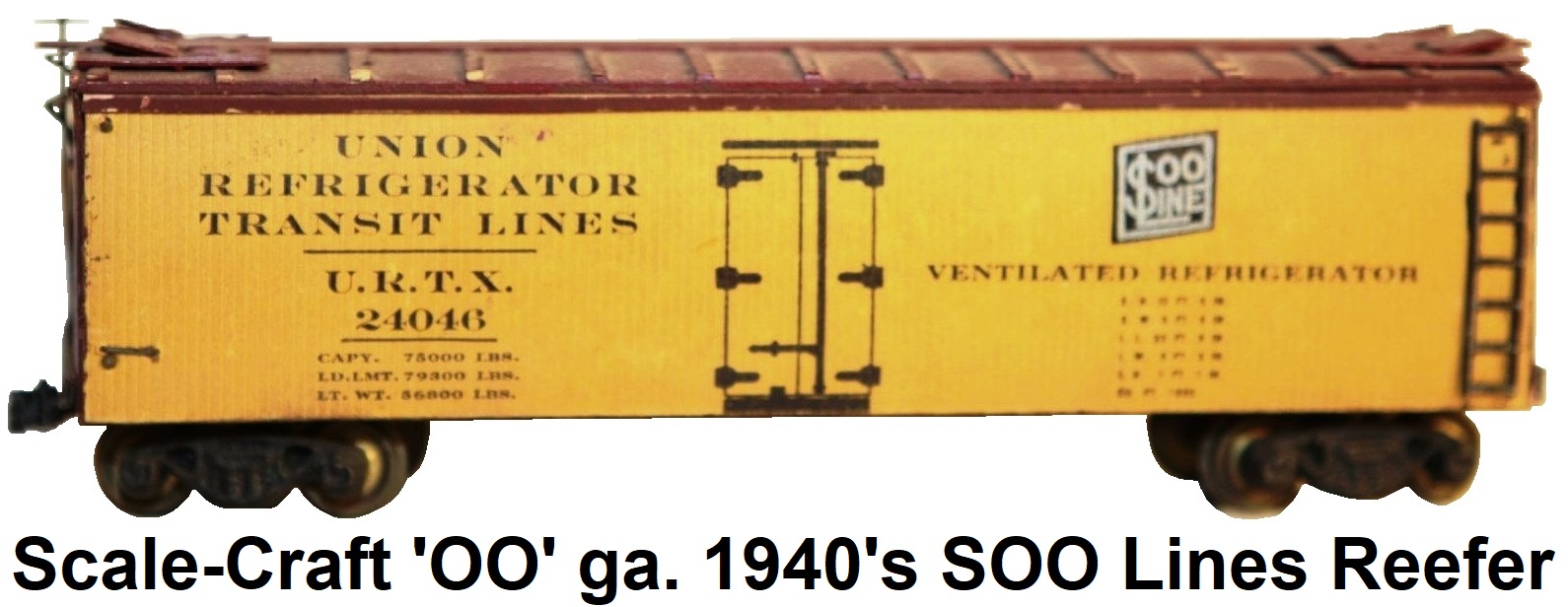 Scale-Craft 'OO' gauge SOO Lines Reefer circa 1940's