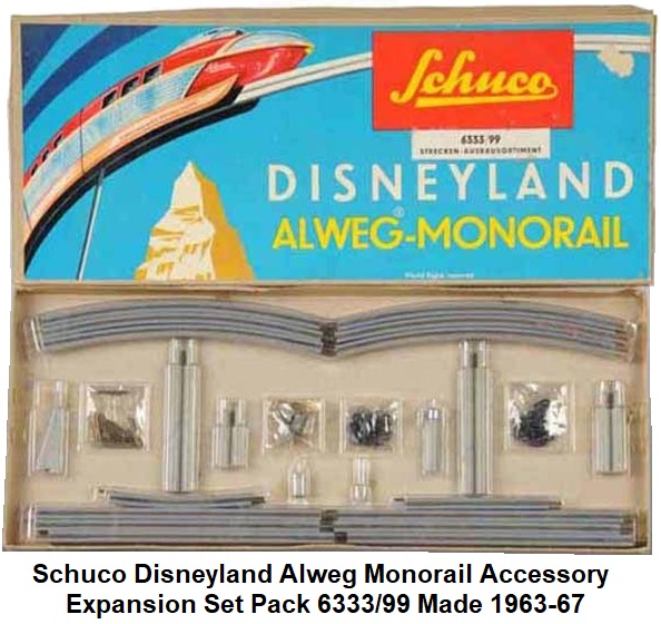 Schuco Disneyland Alweg Monorail accessory expansion pack 6333/99 made 1963-67