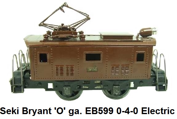 Seki Bryant 'O' gauge EB599 Pre-war 0-4-0 Electric loco