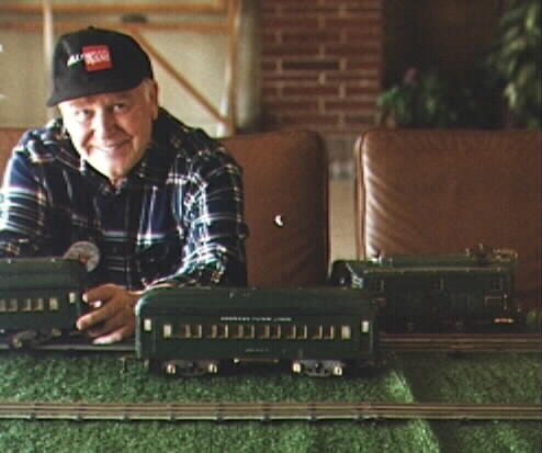 Ron Smith running some standard gauge on the club layout