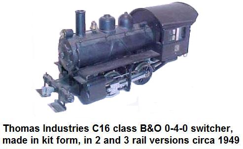 Thomas Industries C16 class 0-4-0 switcher circa 1949