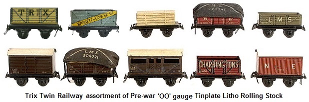 Trix Twin group of Pre-war 'OO' gauge Tinplate Tank wagons