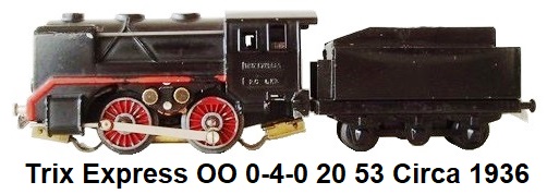 Trix Express OO gauge 0-4-0 Steam Outline Loco 20 53 circa 1936