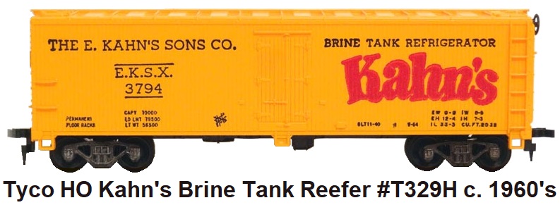 Tyco HO Kahns Brine Tank Reefer #T329-H red box era