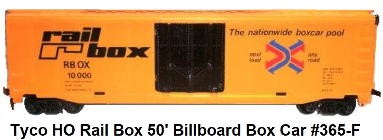Tyco Railbox 50' Billboard Box car in HO gauge #365-F 1977-80