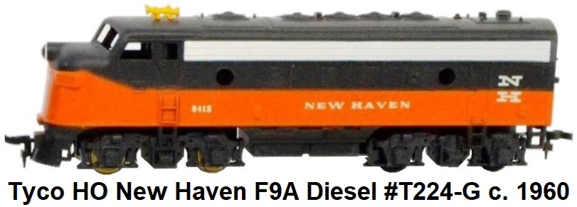 Tyco HO New Haven F9A diesel #T224-G red box era c. 1960