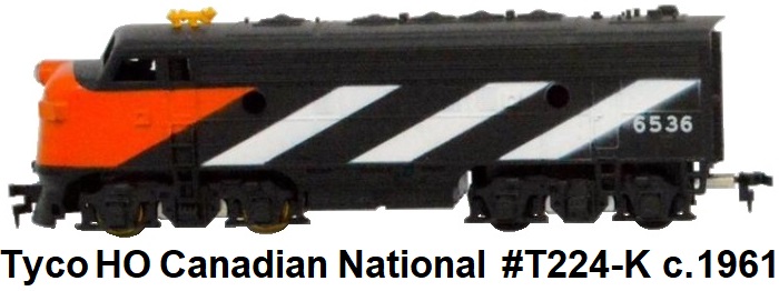 Tyco HO Canadian National F9A unit diesel #T224-K made 1961