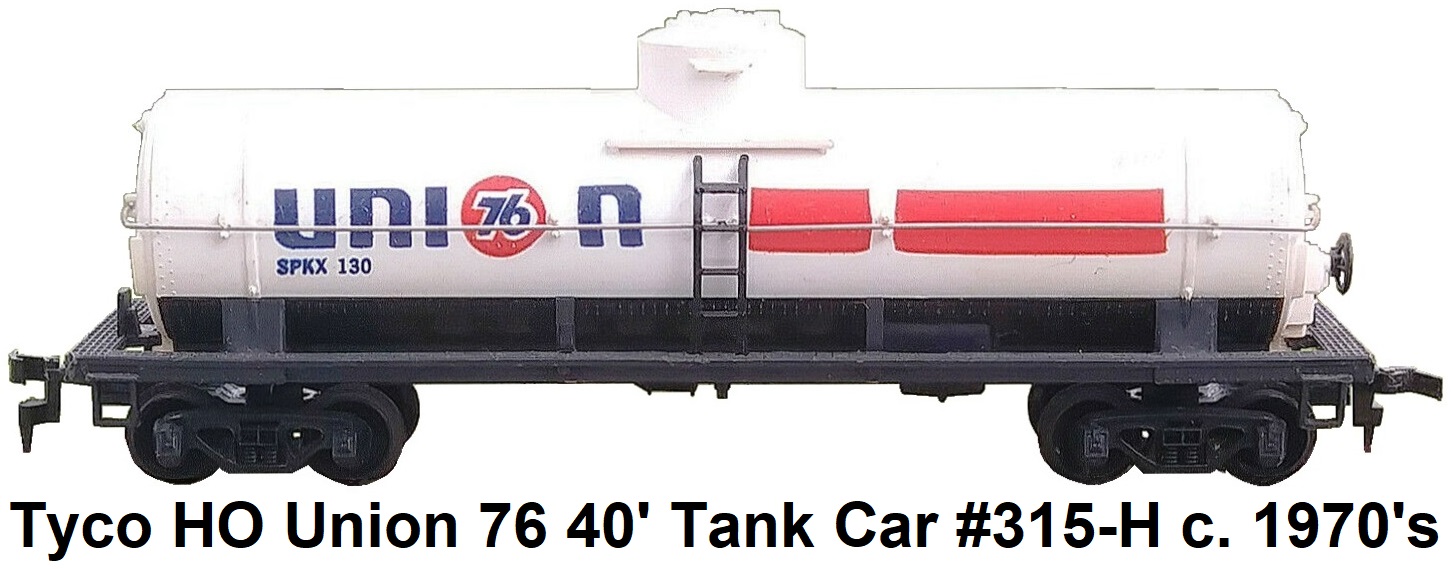 Tyco HO Union 76 40' Tank Car #315-H brown box era