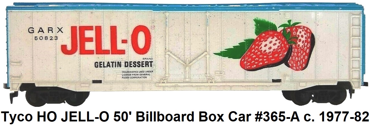 Tyco HO JELL-O Dessert GARX 50' Billboard Box Car 365-A 1977-82