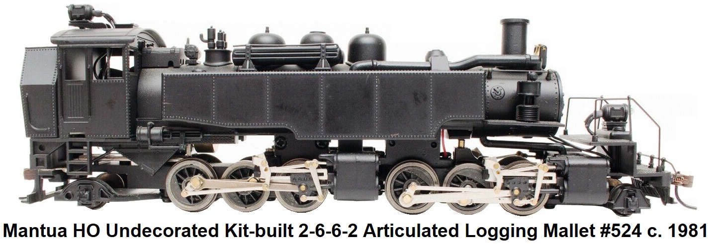 Mantua HO Undecorated Kit-built 2-6-6-2 Articulated Logging Mallet #524 released 1981