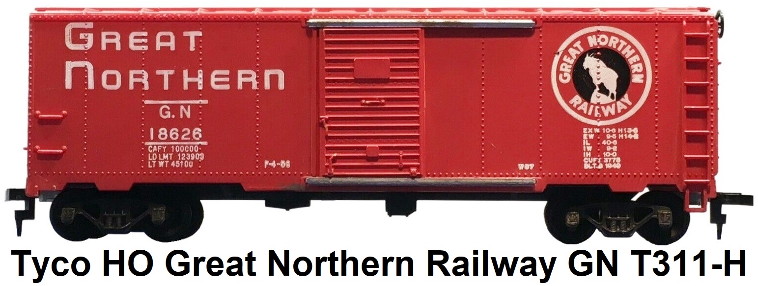 Tyco HO Great Northern Railway GN 18626 40' steel box car T311-H