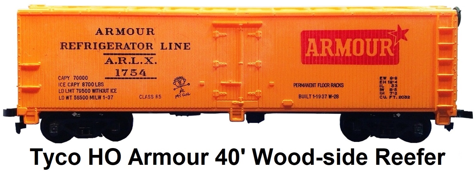 Tyco HO Armour ARLX 40' Wood-side reefer #329-C