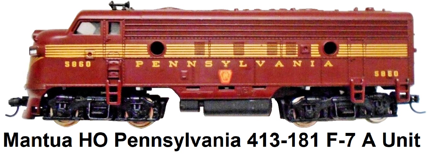 Mantua HO Pennsylvania RR #413-181 F-7 A Unit #5861