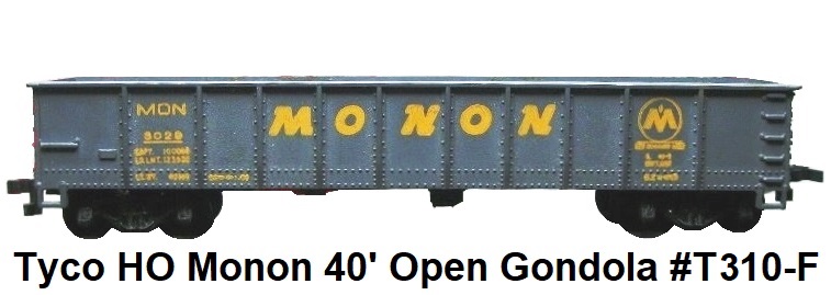 Tyco HO Monnon 40' open gondola #T310-F