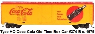 Tyco HO Enjoy Coca-Cola Old Time 50' Old Time box car #374-B 1979 Release