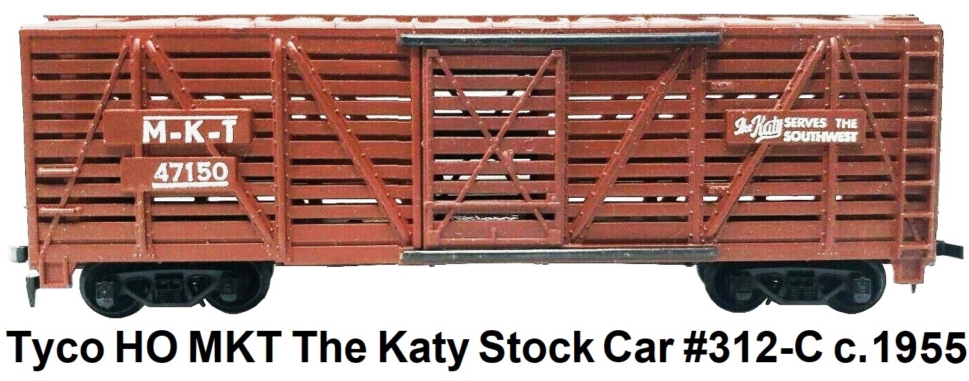 Tyco HO MKT The Katy Livestock car #312-C c. 1960