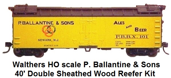Walthers HO scale Ballantine 40' Double Sheathed Wood Reefer Kit