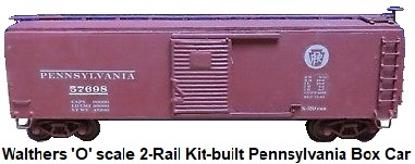 Walthers 'O' scale Kit-built Wooden Pennsylvania Box Car #57698