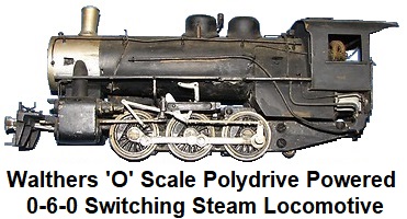 Walthers O-Scale Polydrive 0-6-0 Steam locomotive