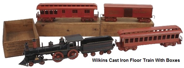 Wilkins Cast Iron Floor Train with boxes