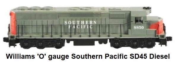Williams 'O' gauge #8850 Southern Pacific SD45 diesel locomotive