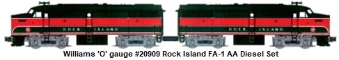 Williams 'O' gauge #20909 Rock Island FA-1 AA Diesel Set