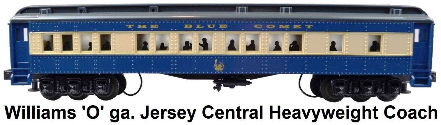 Williams 'O' gauge Jersey Central Blue Comet 66' Heavyweight Passenger coach