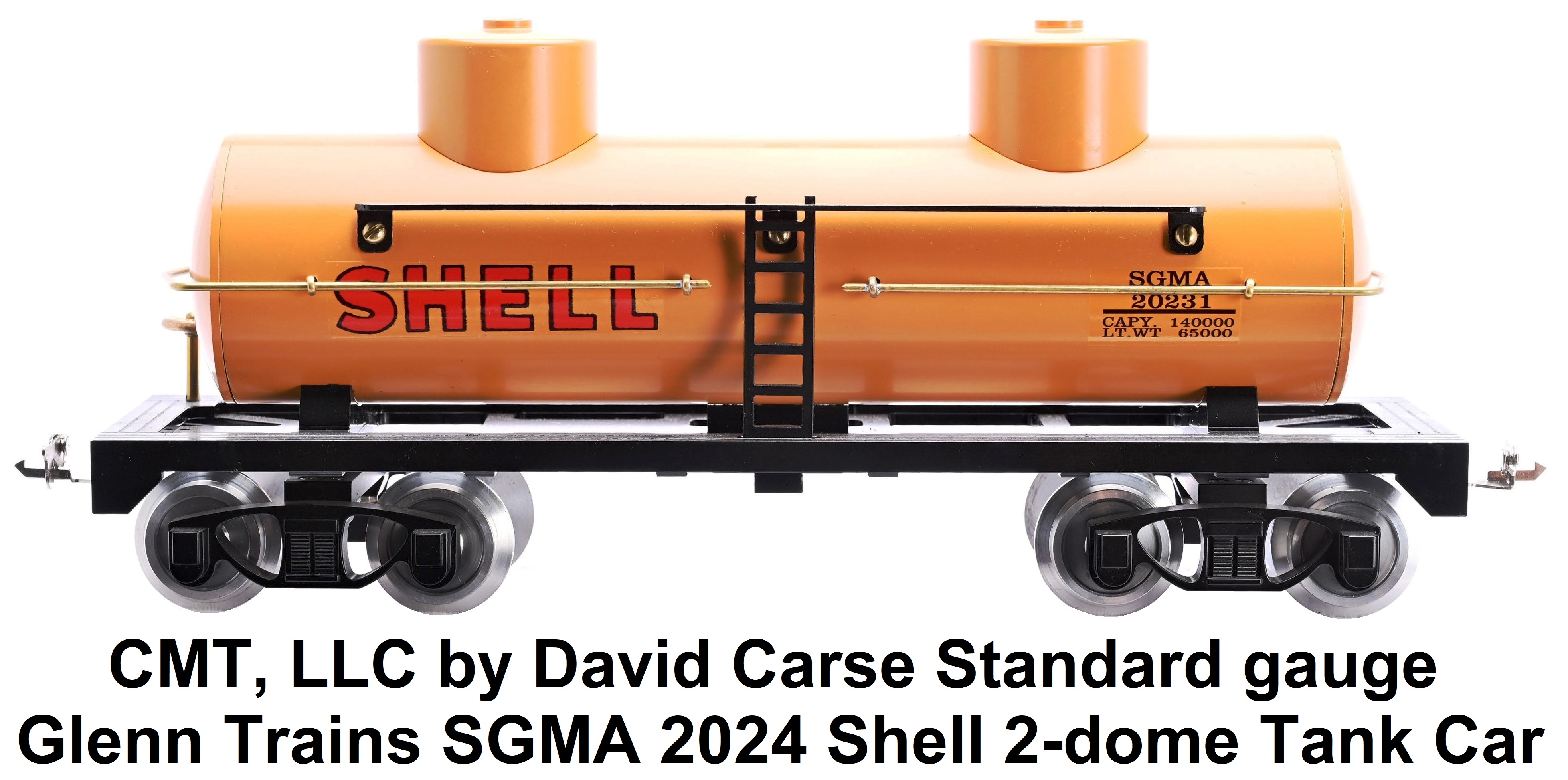 CMT, LLC by David Carse Modern Era Std. Ga. Glenn Trains SGMA 2024 Shell 2-dome Tank Car
